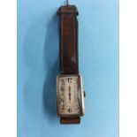 Gents 9ct wristwatch, dial unsigned