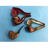 Two Meerschaum pipes