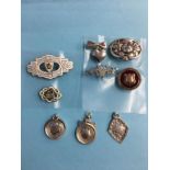 Collection of various silver medallions etc.