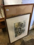 Two Henry Wilkinson etchings etc.