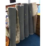 Five beige wool rugs