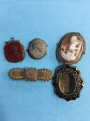 Two Cameo brooches etc.