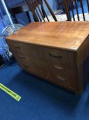 A G Plan chest of three drawers