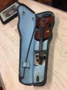 A violin, bow and fitted hardcase