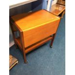 A teak tea trolley