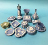 Quantity of Wedgwood blue Jasperware