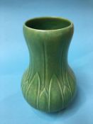 An Art Deco green baluster shaped vase, number 2995