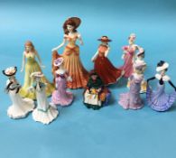 A selection of Doulton, Worcester and Coalport figures (11)