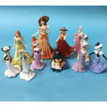 A selection of Doulton, Worcester and Coalport figures (11)