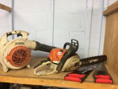 A Stihl chainsaw, leaf blower etc.