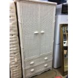 A wicker wardrobe