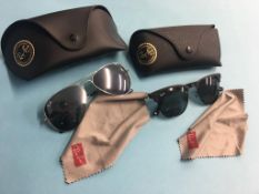 Two pairs of Ray Ban sunglasses