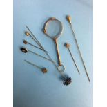Lorgnette and a collection of pins