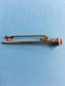 Antique French 'Lourdes' nail brooch