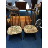Pair of Ercol spindle back chairs