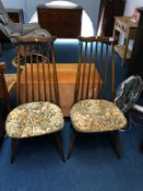 Pair of Ercol spindle back chairs