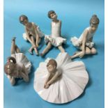 Five Nao Ballerina figures
