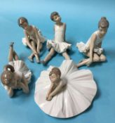 Five Nao Ballerina figures