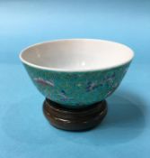 A small Chinese bowl and stand