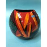 A large Poole pottery 'Graffiti' purse vase