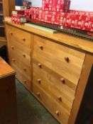 A large chest of eight drawers, 167cm wide