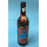 A bottle of West Ham United Football Club red wine