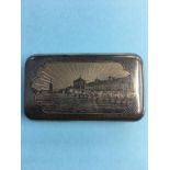 A Russian silver Niello cigarette case, Viktor Vasilyevich Savinsky, 4oz