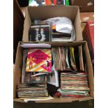 Two boxes of 45s singles
