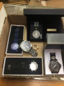 Quantity of wristwatches, South Atlantic medal etc.