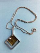 A Norwegian silver pendant and chain