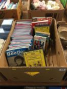 Beatles monthly magazines, books and videos