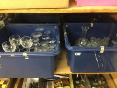 Quantity of cut glassware