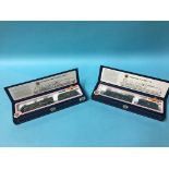 Two boxed Bachman 00 gauge model trains