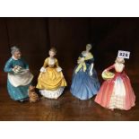 Four Royal Doulton figures