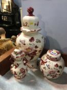 Three Masons 'Mandalay Red' vases