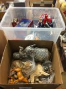 Two boxes of assorted, including commemorative collectables