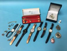 Various wrist and pocket watches