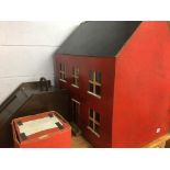 Dolls house and a coal scuttle