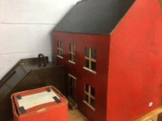 Dolls house and a coal scuttle