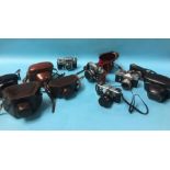 Collection of various cameras including Pentiflex,