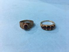 Two 9ct gold rings, 8.6g