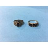 Two 9ct gold rings, 8.6g