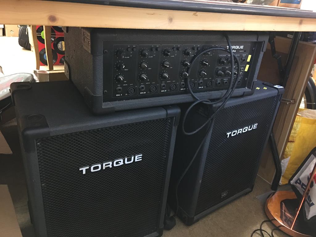 PA; Torque amp and pair of speakers - Image 2 of 2