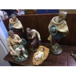 A plaster cast part nativity scene