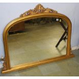 Gilt over mantle mirror