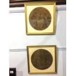 Pair of gilt framed prints