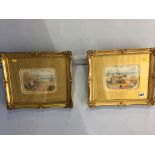 Pair of watercolours, beach scenes, mounts state 'Birkett Foster RWS', in gilt frame