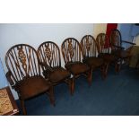 A set of six Windsor chairs