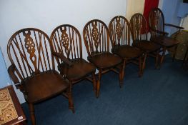 A set of six Windsor chairs
