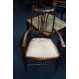 Edwardian open armchair